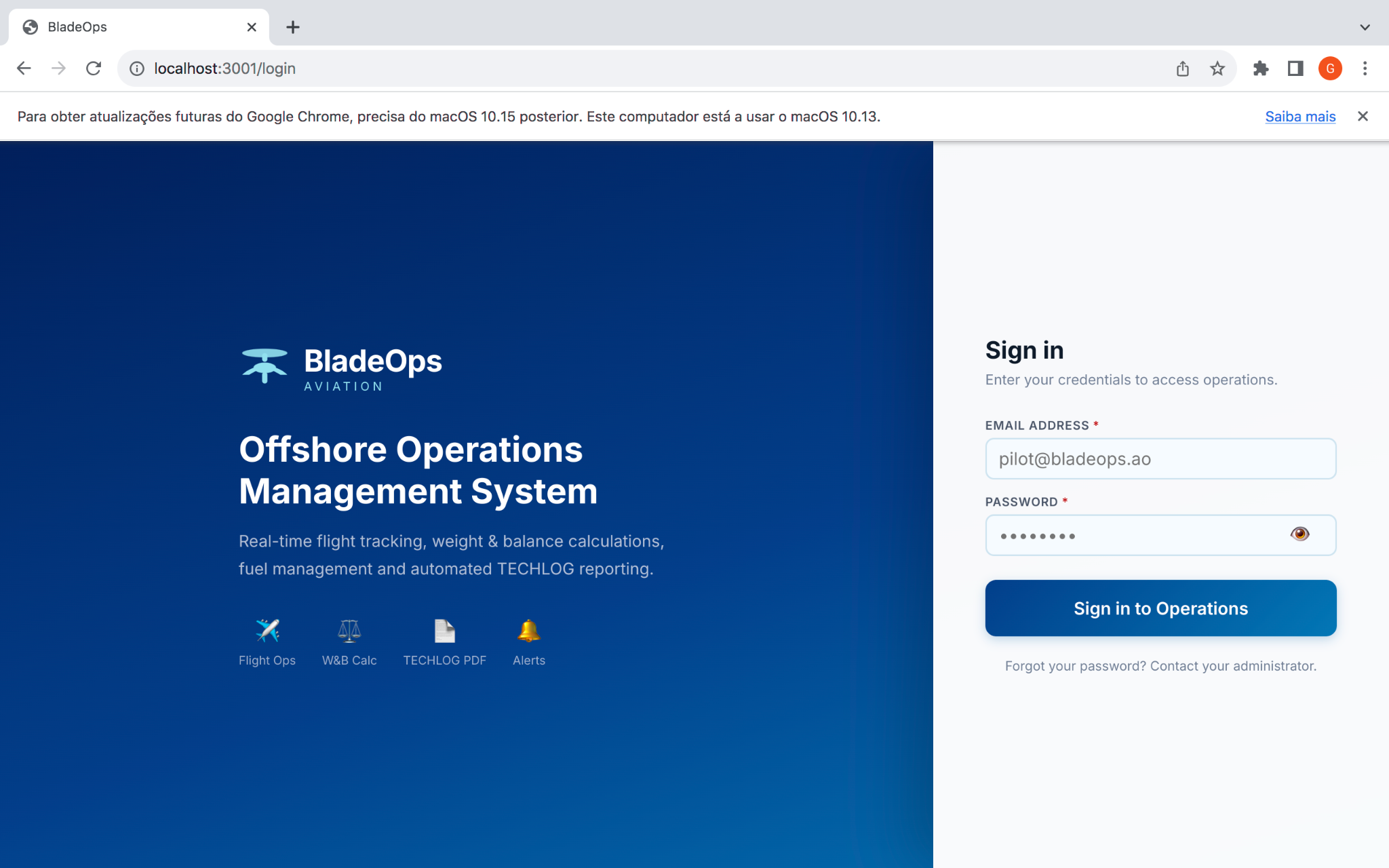 BladeOps Dashboard
